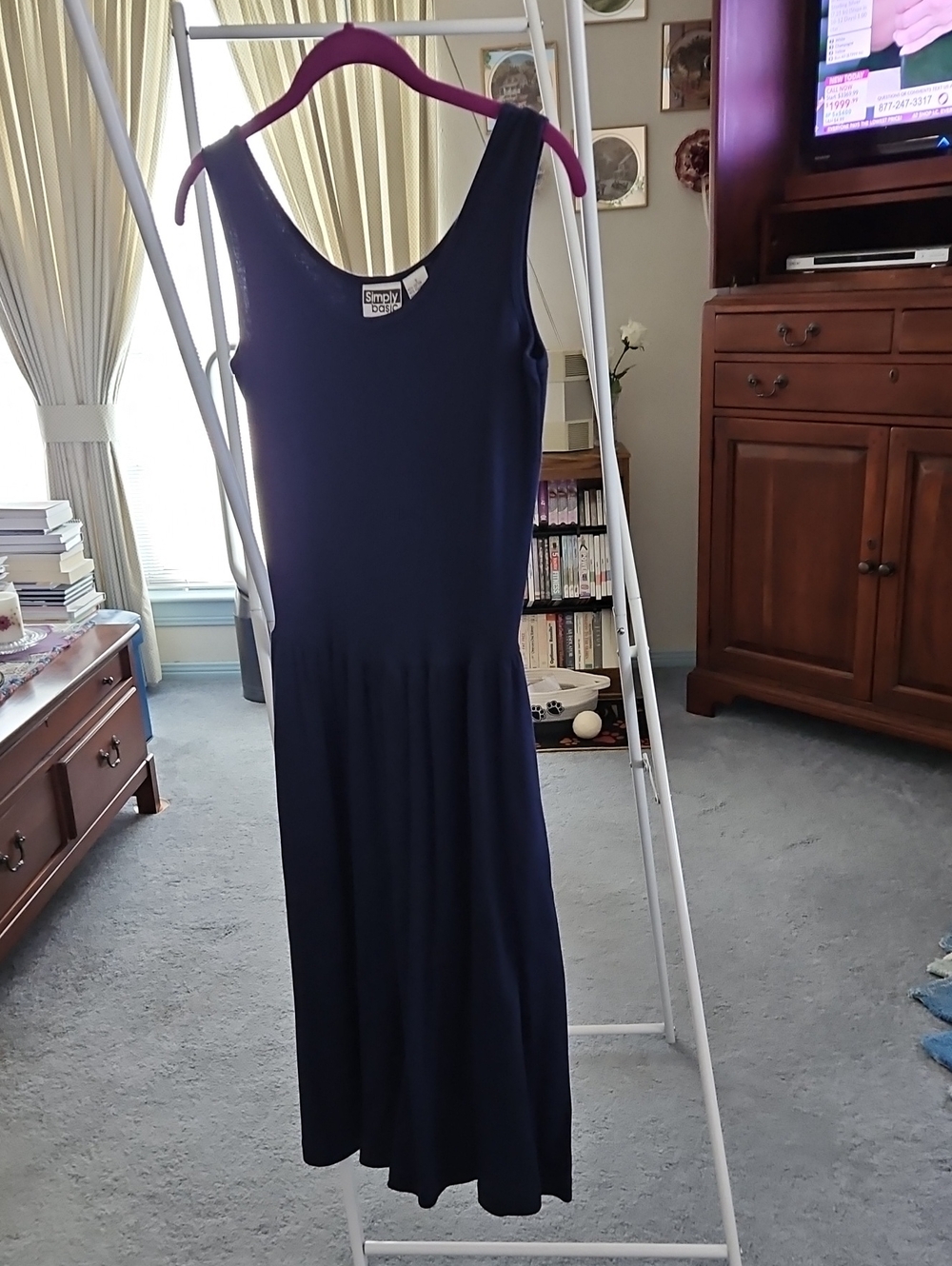 Simply Comfort Navy Sleeveless Midi Dress